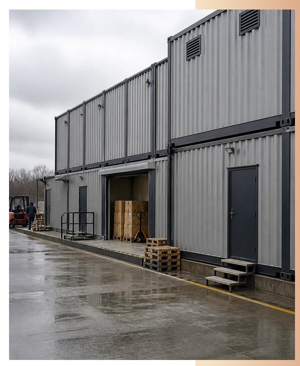 Модульные склады из сэндвич-панелей в Топках по цене от 151995 р. | БытовкаПрофи-Тпк